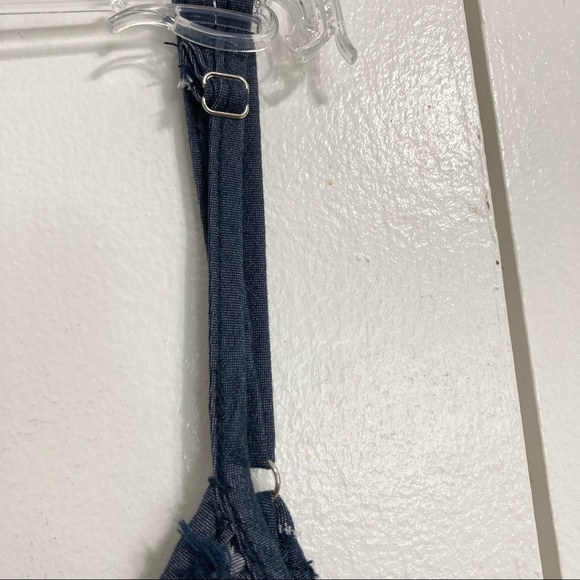 Romper Jumpsuit Chambray Denim Wide Leg Lightweight Cami  Culottes Womens Small - Picture 12 of 16